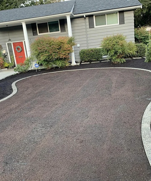 Irrigation systems, concrete curbs, plant design, and landscape rocks with grass seed in Fircrest 